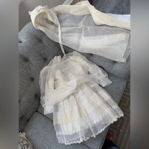 1960s/1970s first communion white dress and veil